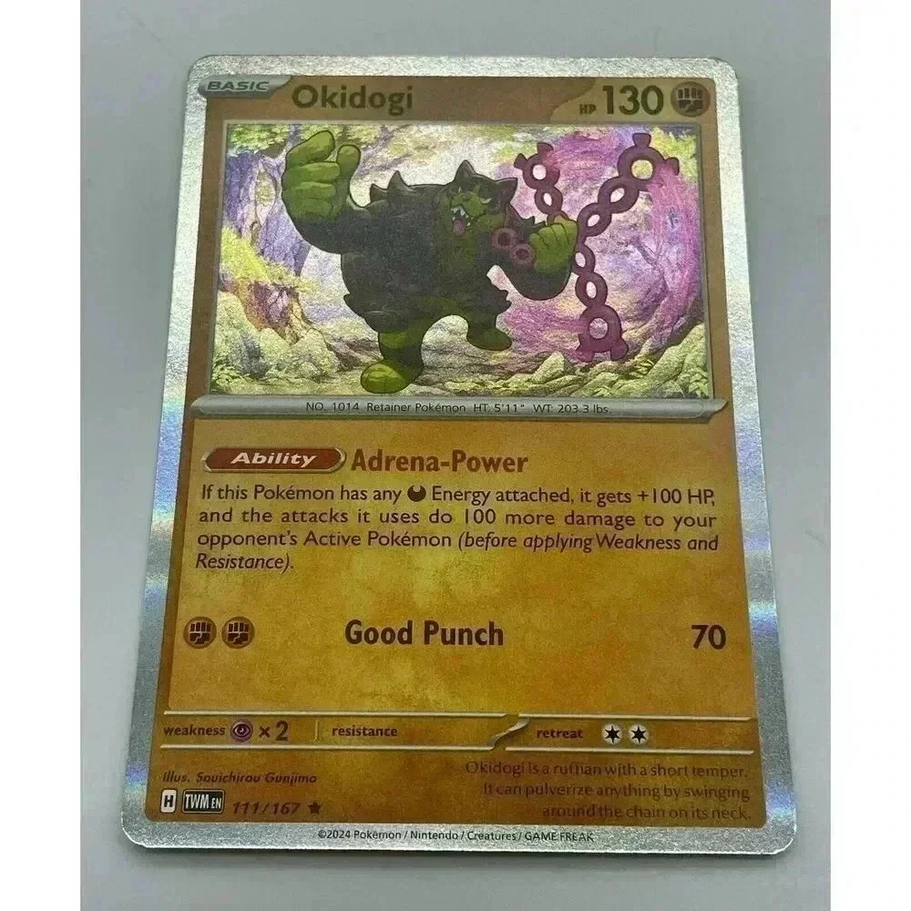 Okidogi 111/167 S & V Twilight‎ Masquerade Rare Pokemon TCG Holo Mint Unplayed